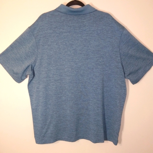 Haagar Clothing Co. Heather Blue Casual Short Sleeve Button Up Size XXL - Picture 5 of 10